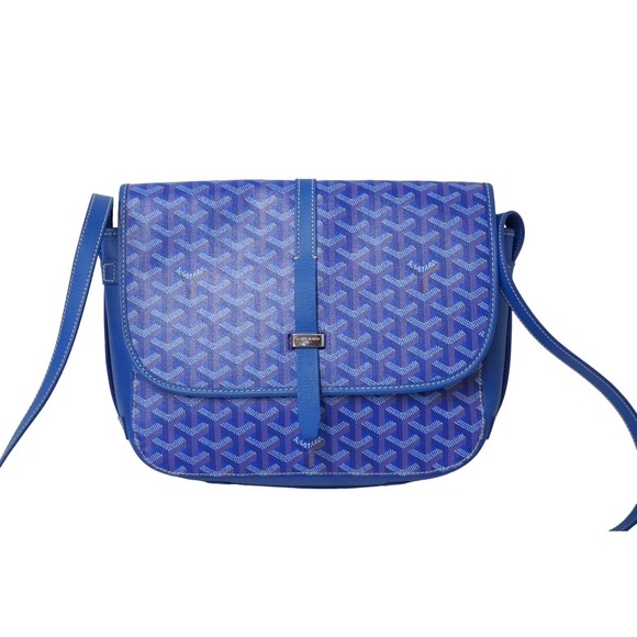 Goyard Handbags - Goyard Belvedere Blue Shoulder PM Bag Leather